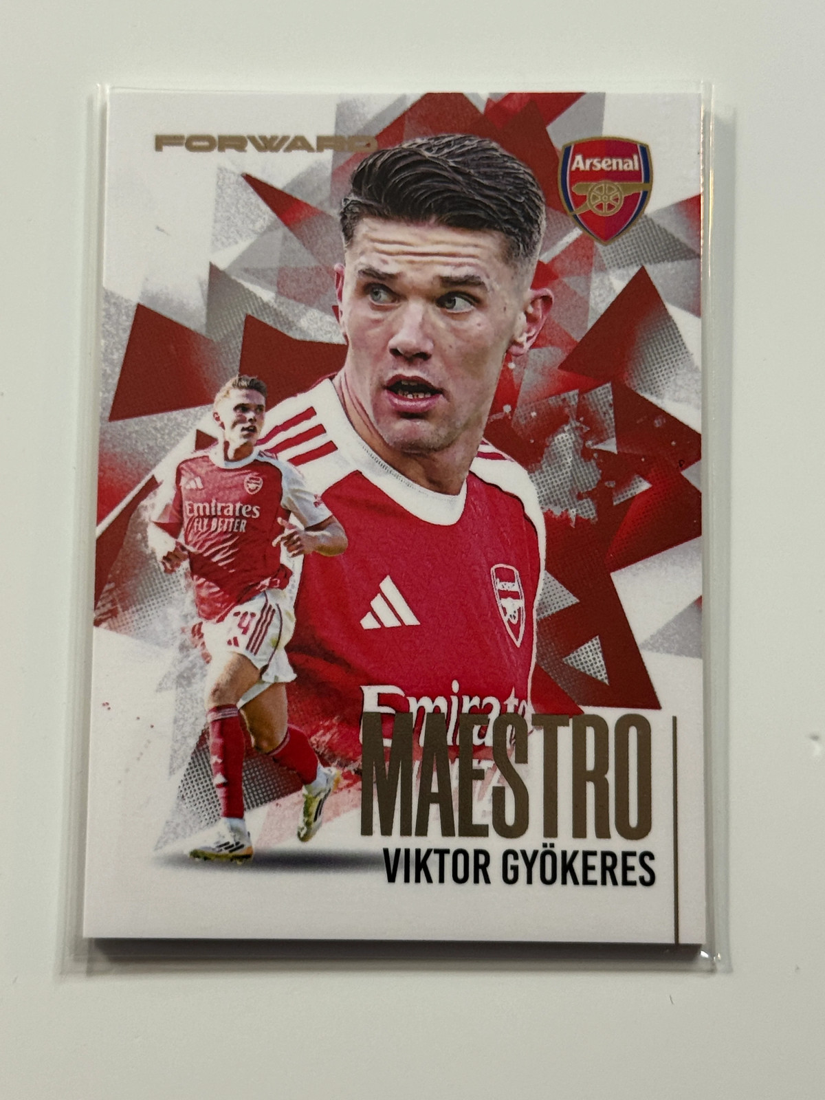 2025-26 Futera Club FX Arsenal Maestro Gold #22 Viktor Gyokeres 08/19