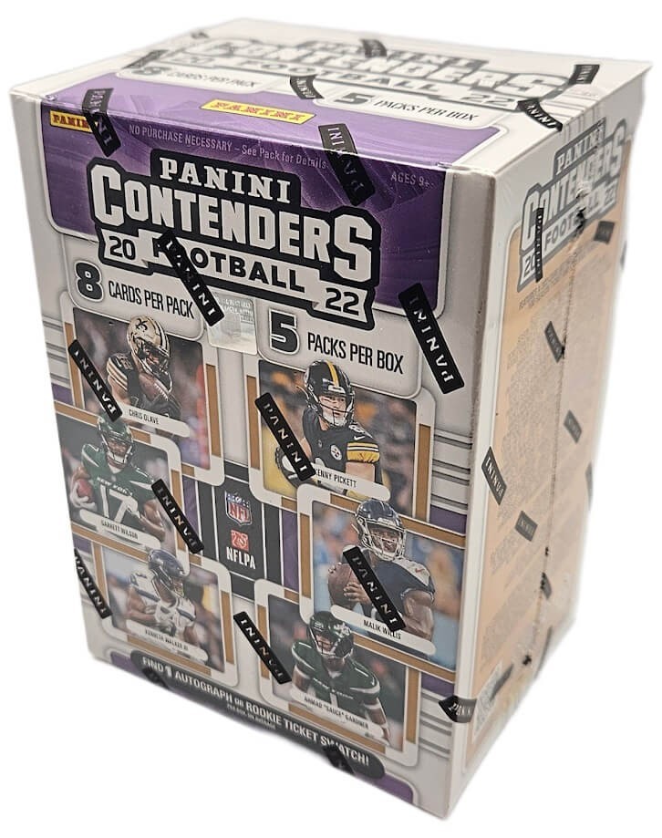 2022 Panini Contenders Football Sealed 5 Pack Blaster Box 40 Cards 1 Hit Per Box
