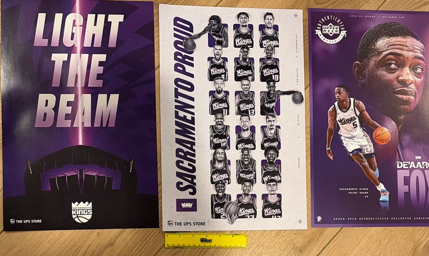 3 Sacramento Kings Posters (each 11” X 17”) Light The Beam
