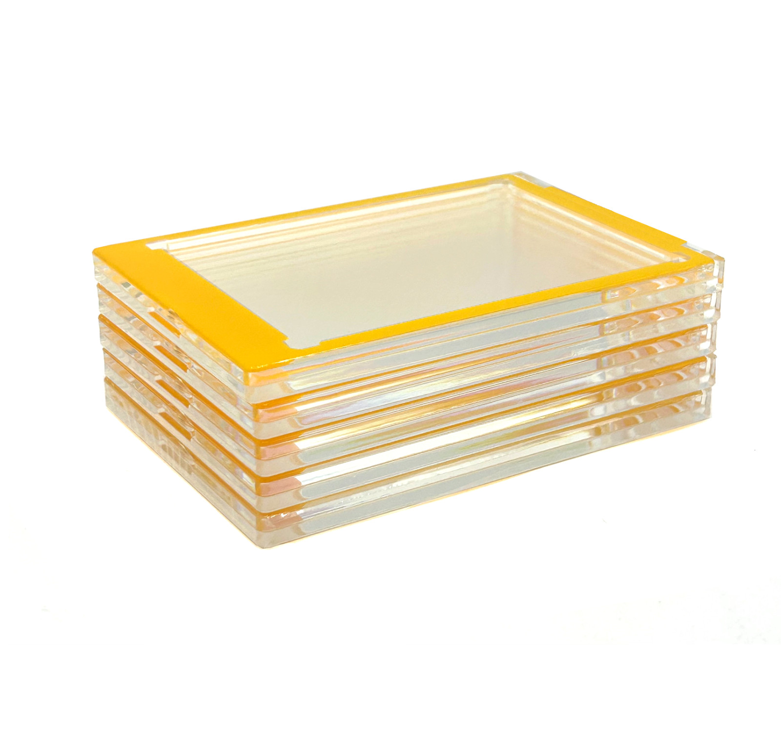 CF Magnetic Card Holder One Touch Case YELLOW BORDER – 35PT-360PT Sizes