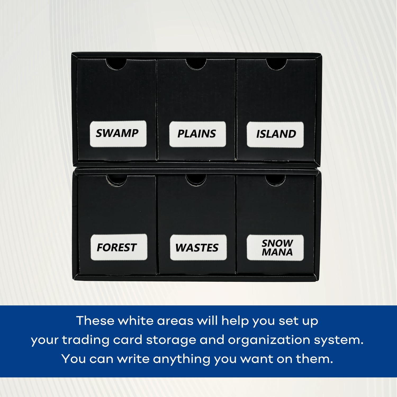 Trading Card Storage Box, Collector Cardboard Card Box with 50 Dividers for MTG