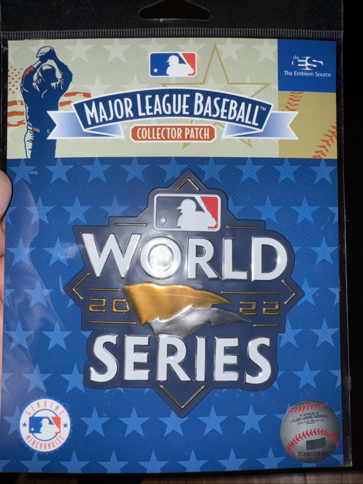 2022 World Series TPU SHINY Sleeve Patch 4″x4″ Phillies Astros Official On Field