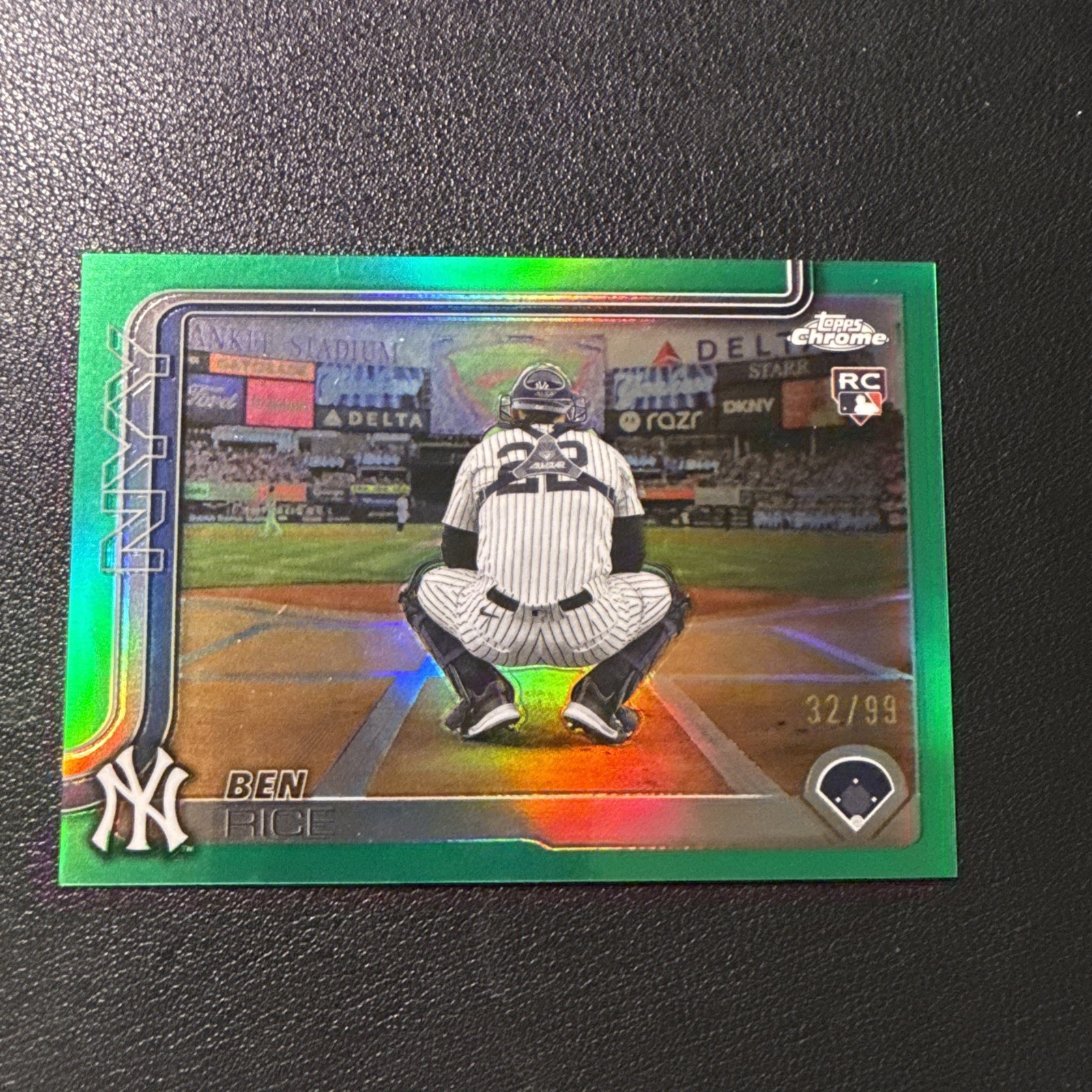*Iconic* Ben Rice GREEN /99 Image Variation 2025 Topps Chrome USC138. Yankees SP