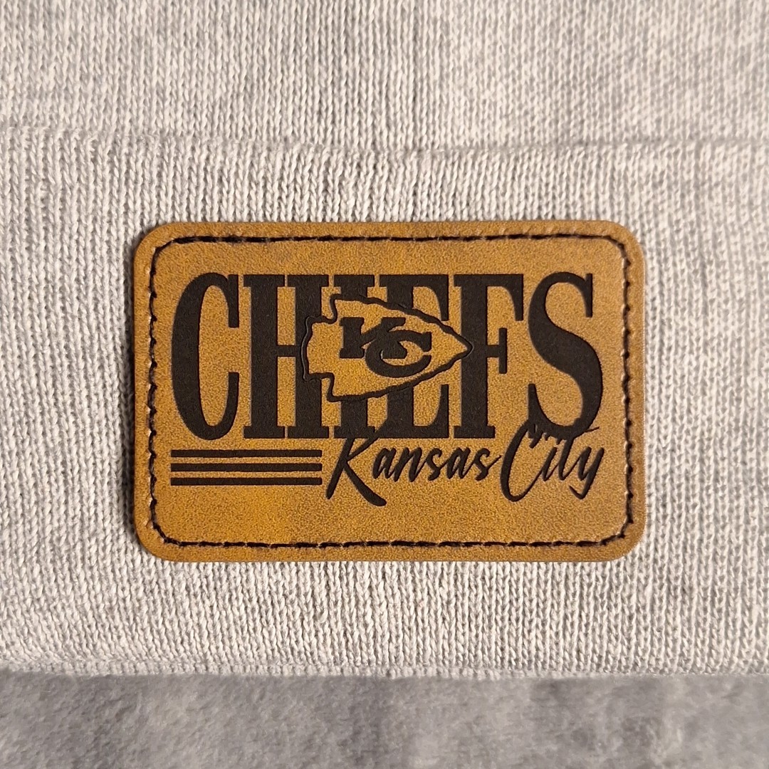Chiefs Leather Rectangle Patch NFL (Patch Only)