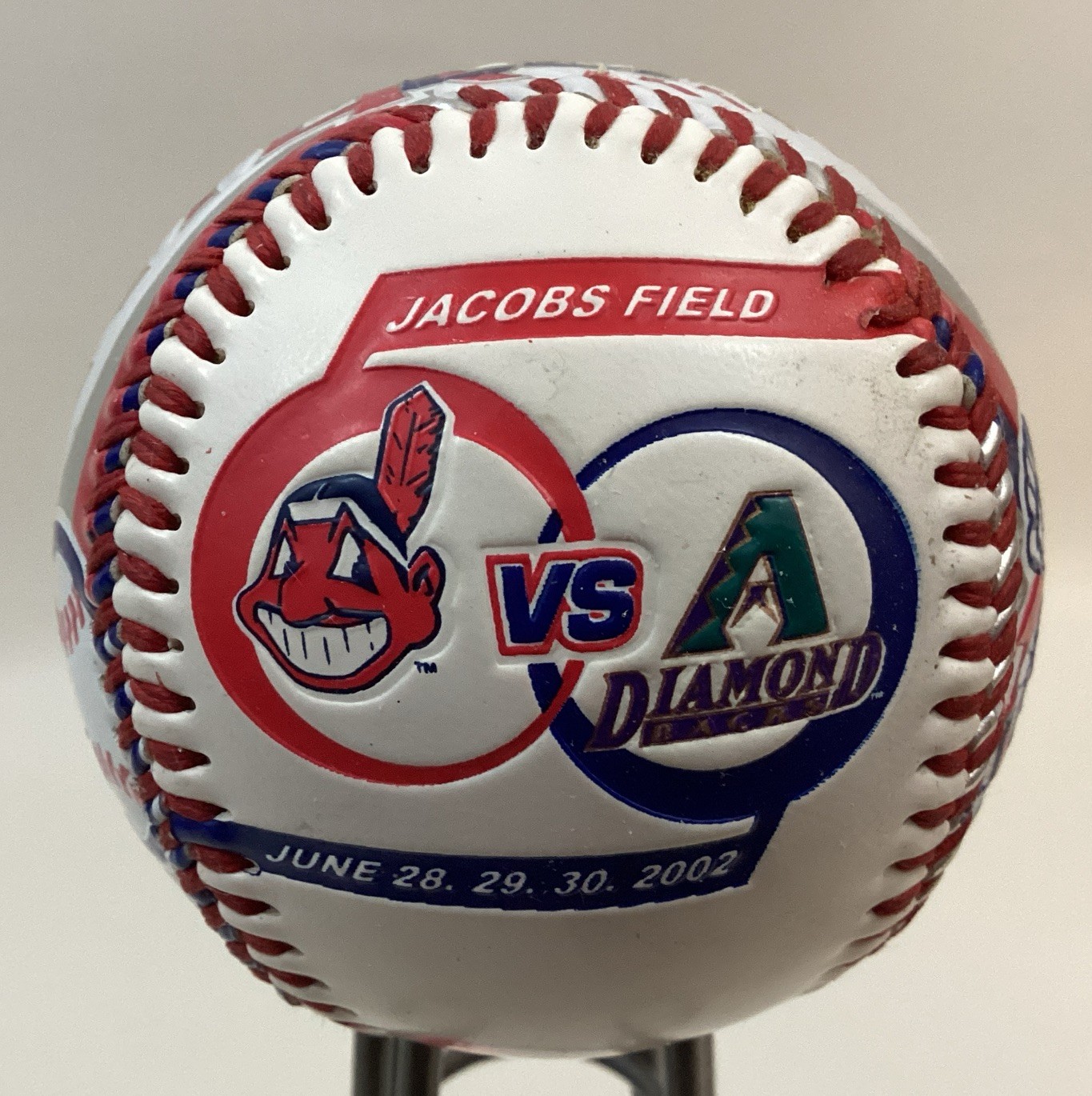 Cleveland Indians Fotoball Limited Edition Baseball 2002 Vs D-Backs Interleague