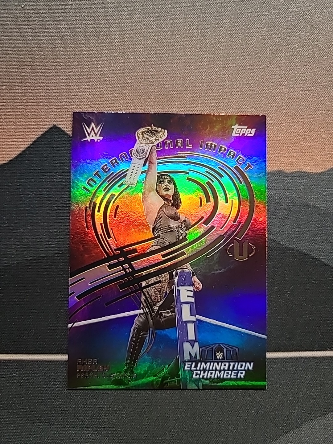 2025 Topps Universe WWE RHEA RIPLEY #IIM-5 International Impact Holo Insert 🔥
