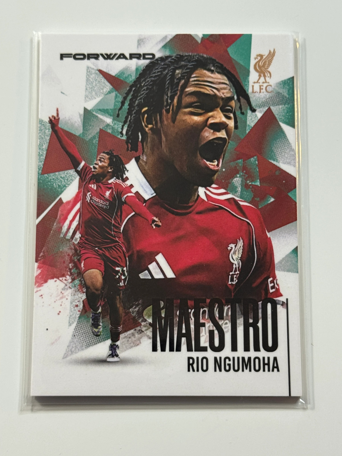 2025-26 Futera Club FX Liverpool Maestro Black #22 Rio Ngumoha Rookie 06/07