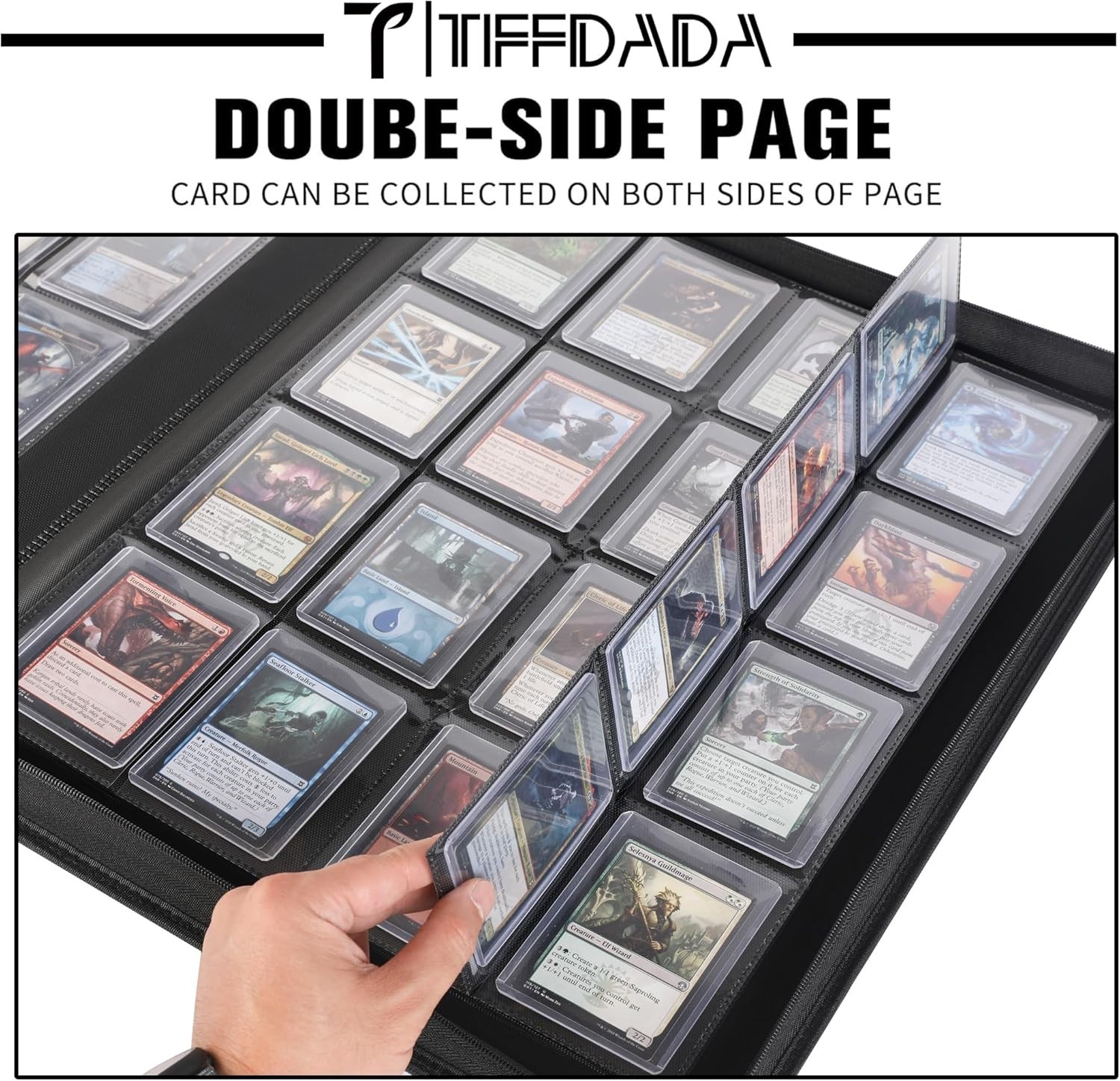 Grinowl 16 Pocket Toploader Binder, Holds 640 Top Loaders Large Toploader Card..