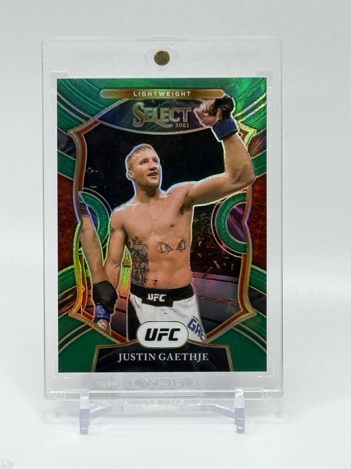 2021 Panini UFC Select JUSTIN GAETHJE Green Concourse Prizm #1/5