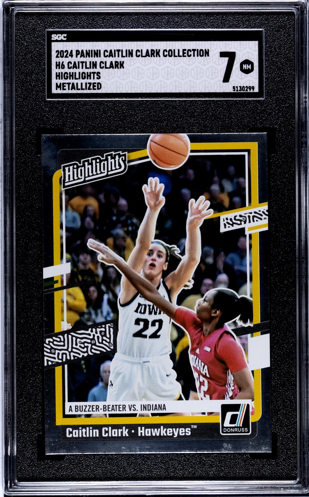 2024 Panini Caitlin Clark Collection H6 Caitlin Clark SGC 7