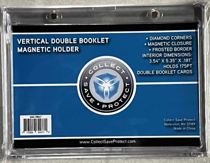 (40) CSP ONE TOUCH MAGNETIC VERTICAL DOUBLE BOOKLET 175PT UV CARD HOLDERS