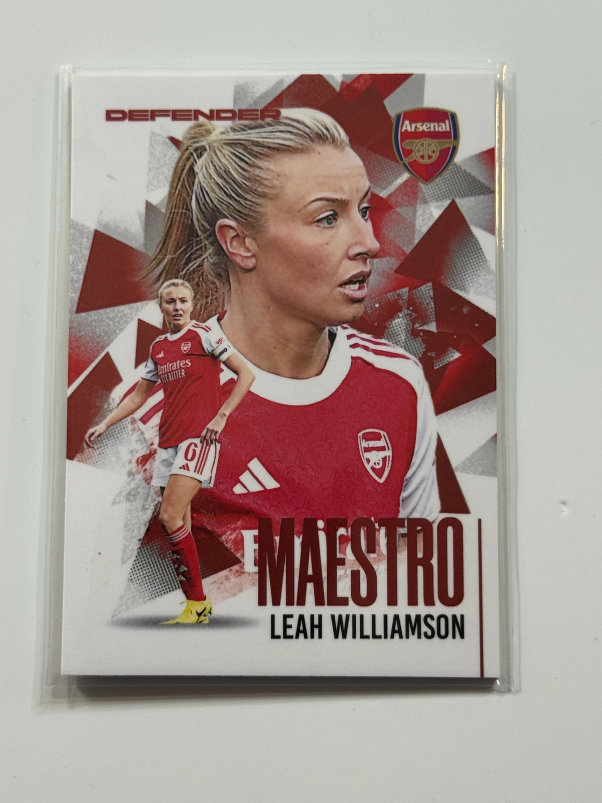 2025-26 Futera Club FX Arsenal Maestro Red #25 Leah Williamson 01/09