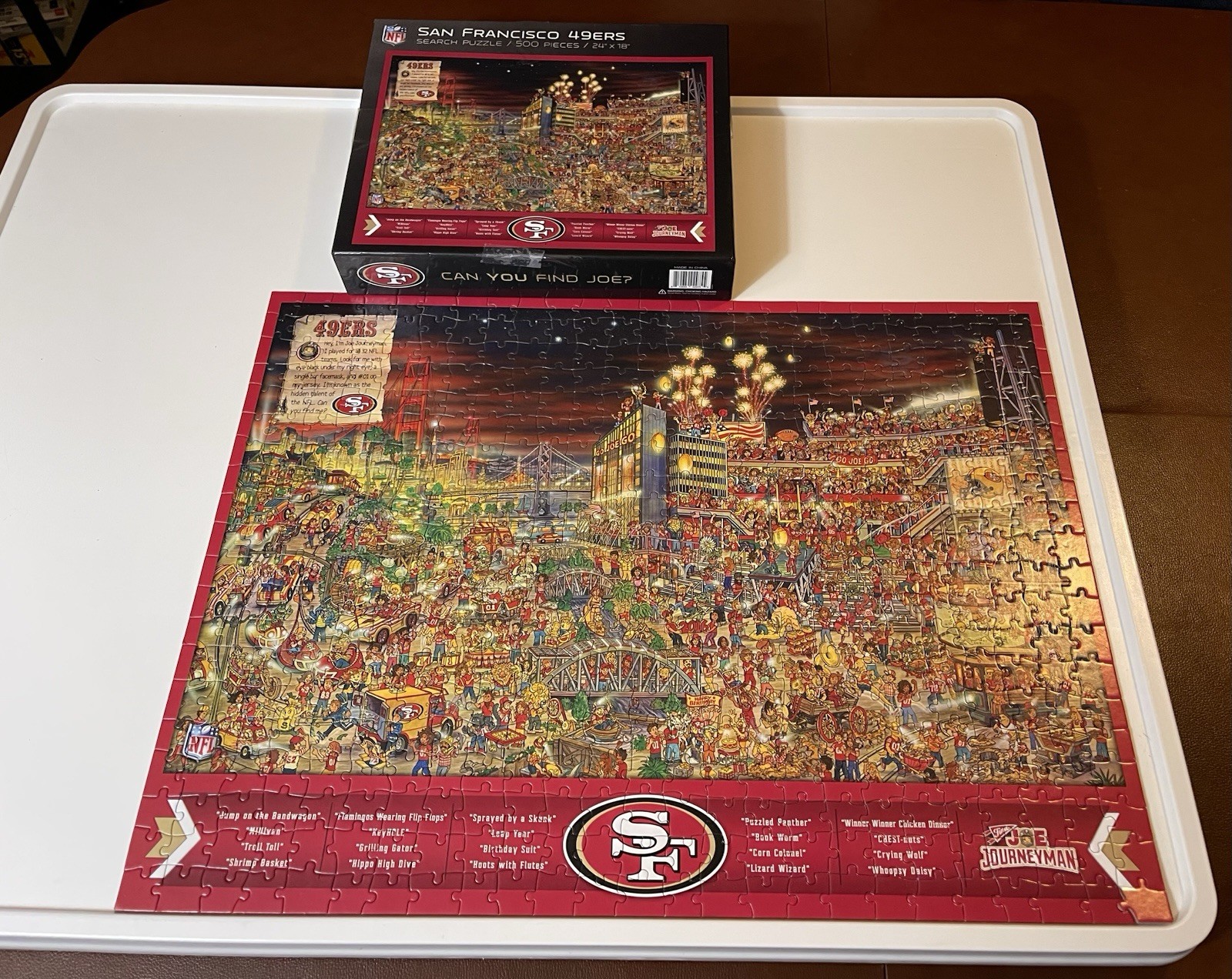 RARE San Francisco 49ers Search Puzzle – Find Joe Montana JourneyMan – 500 Pcs