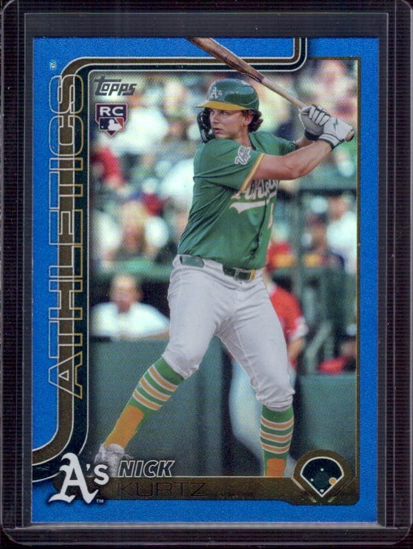 NICK KURTZ 2025 Topps Update #US201 Blue Rainbow Foil Rookie RC #044/150