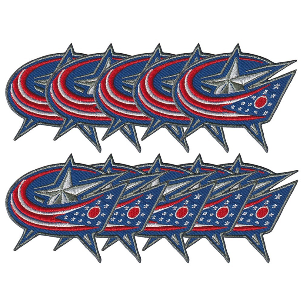 10 pcs Columbus Blue Jackets Ice Logo Size 3.3 in x 2.8 in Sew Iron On Patches