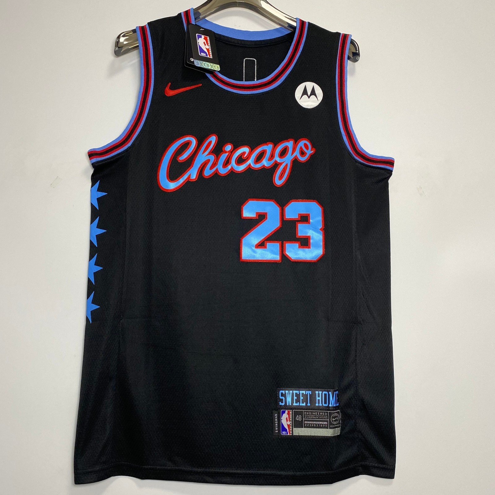 Michael Jordan #23 New Black Embroidered Jersey S/M/L/XL/2XL