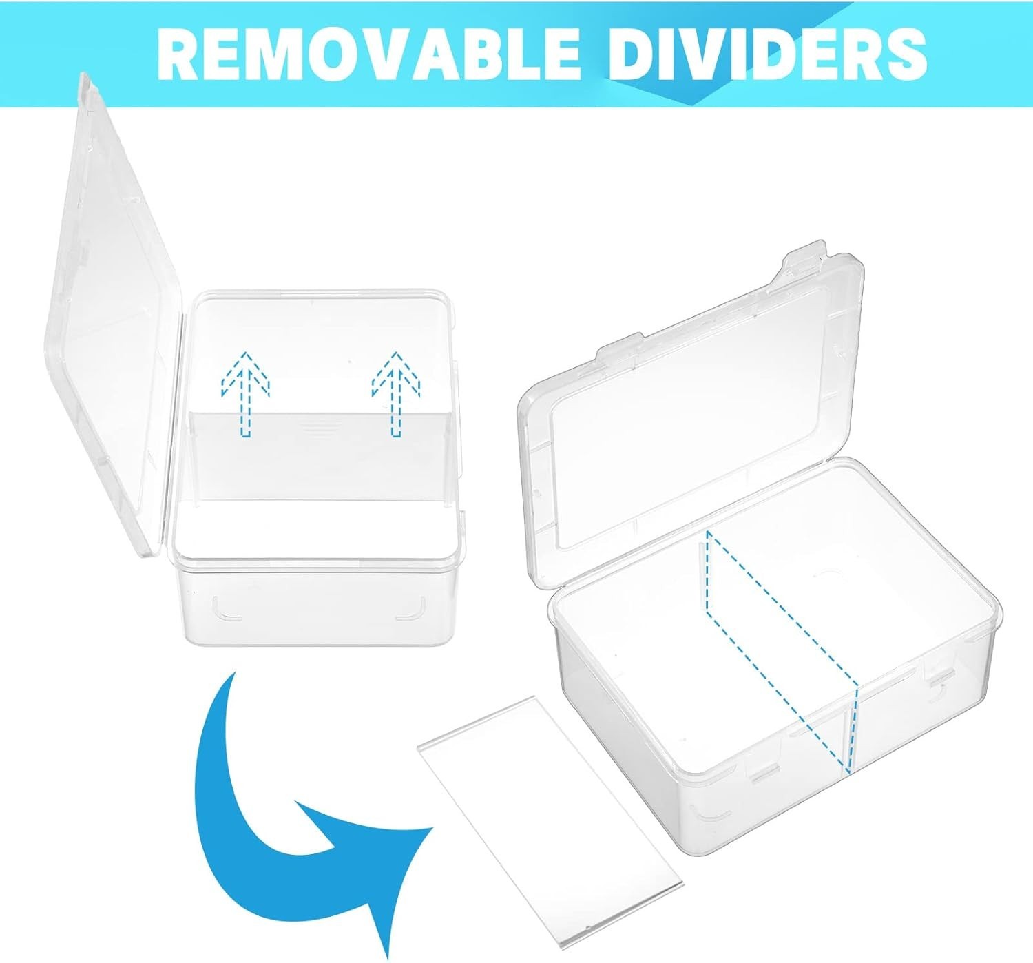 Compact 300-Card Storage Box with Removable Dividers – Waterproof & Durable