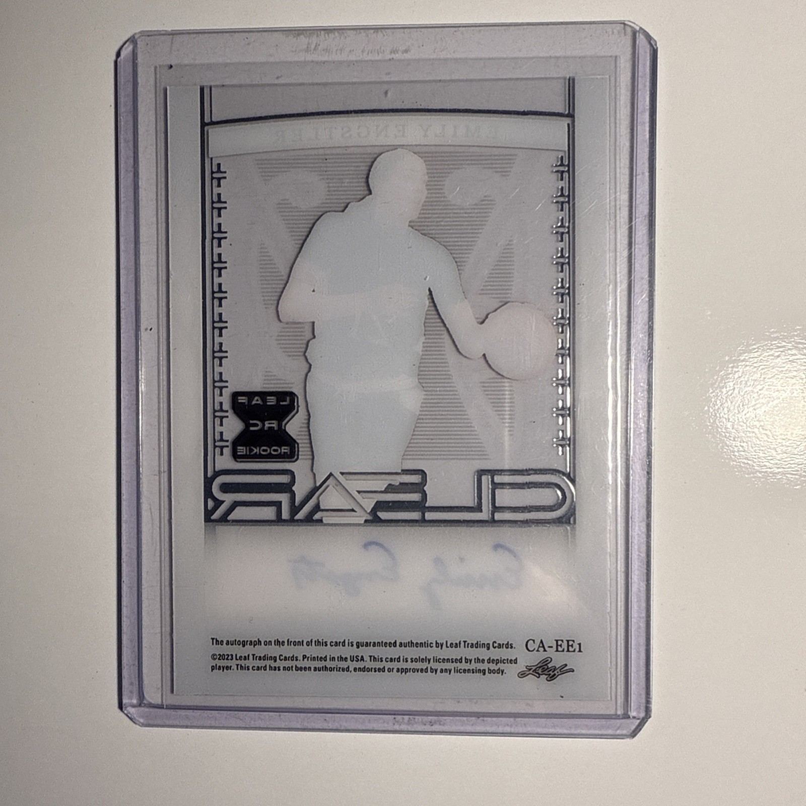2022-23 Leaf Trinity Clear Auto black /49 Emily Engstler #CA-EE1 Mystics