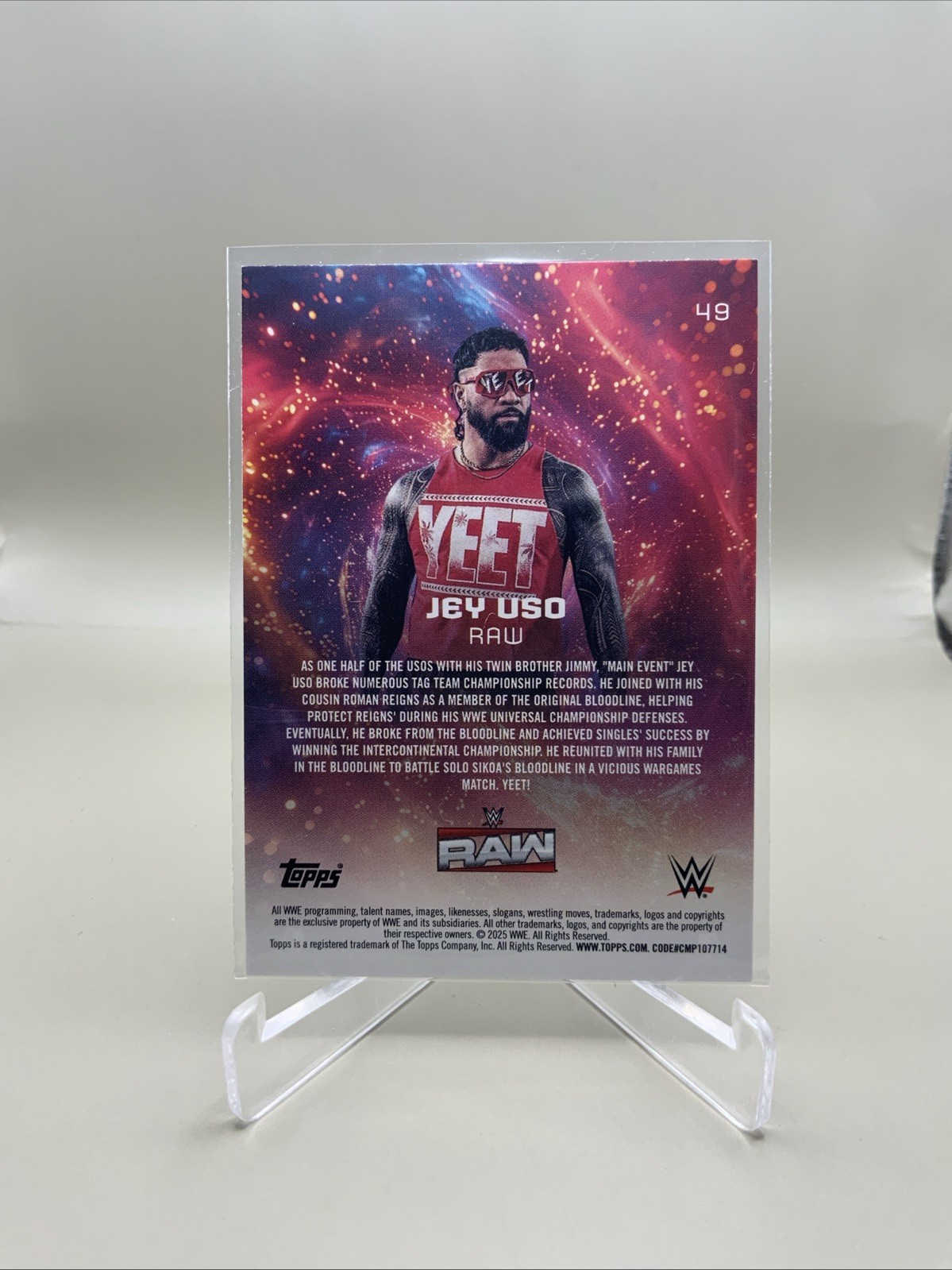 2025 Topps Universe WWE – Rings Parallel – #49 Jey Uso – RAW