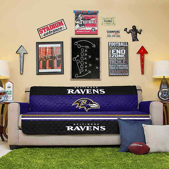 Pegasus Home Fashions NFL Baltimore Ravens Reversable Sofa Protector Cover