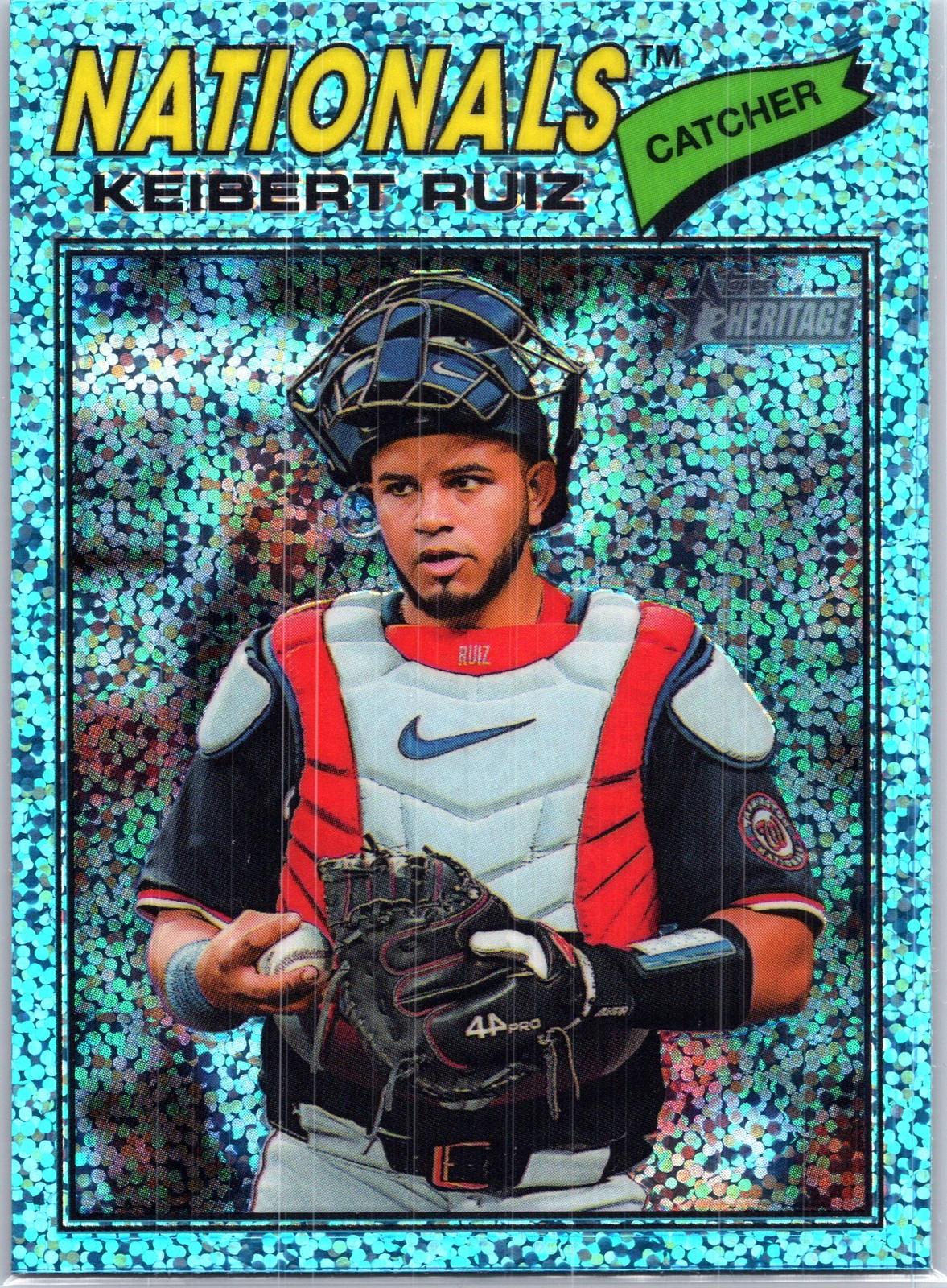 2026 Topps Heritage #201 Keibert Ruiz Chrome Light Blue Sparkle Refractors