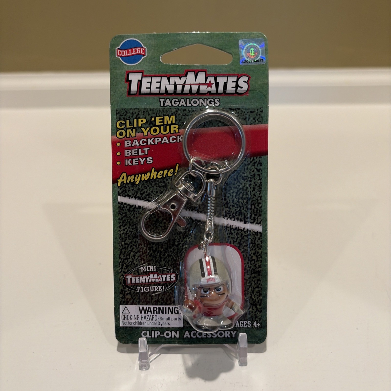 Mini TeenyMates Tagalongs The Ohio State Buckeyes Party Animal Clip On