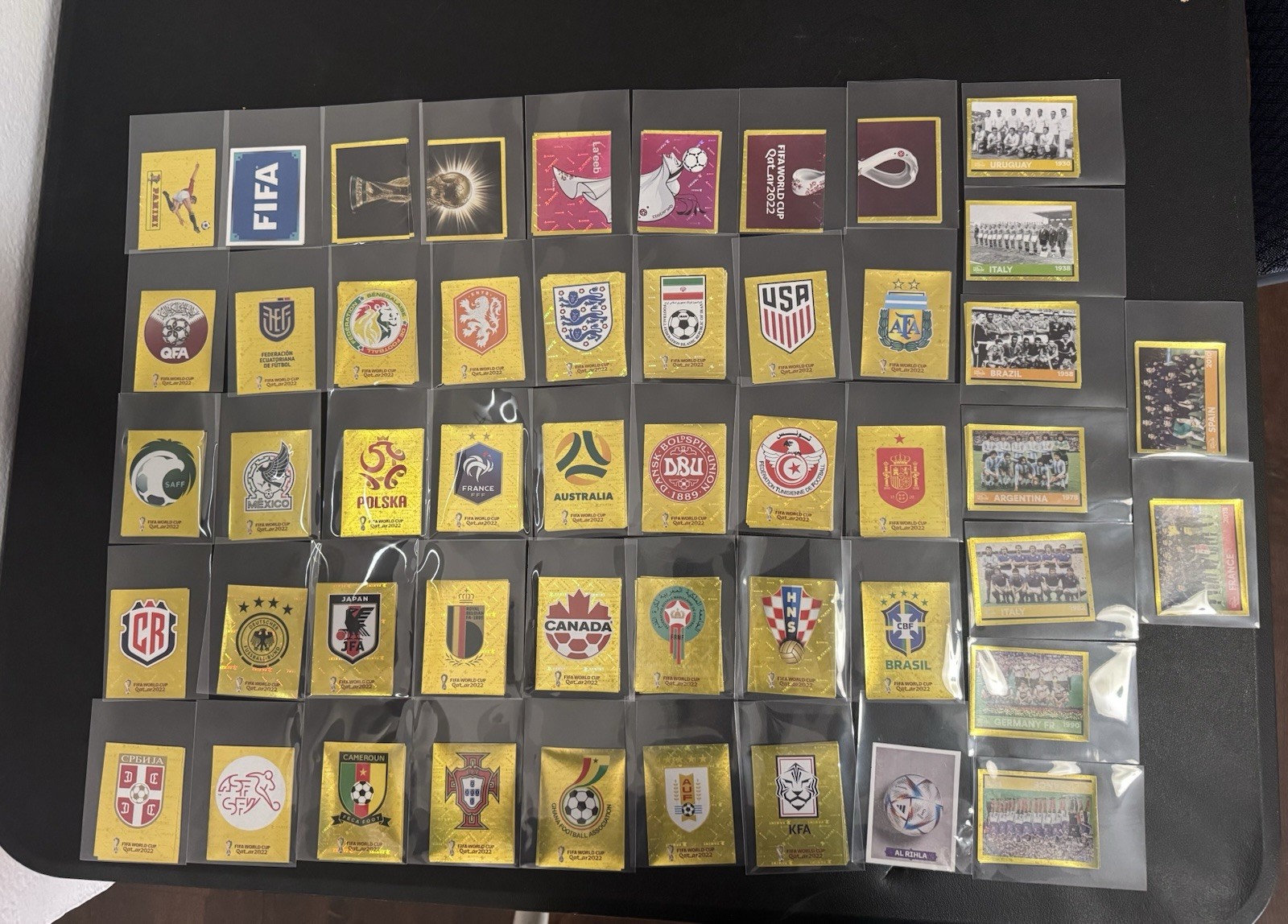 2022 fifa world cup stickers team foils