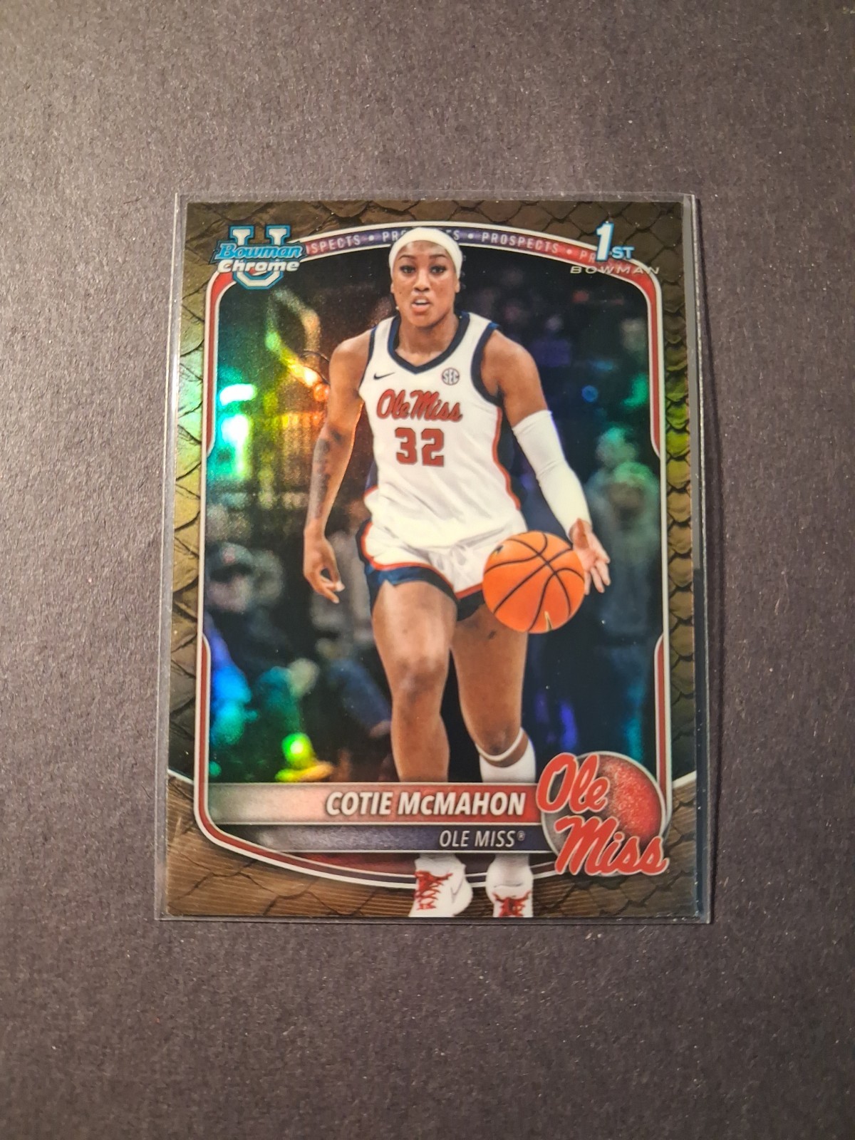 2025-26 Bowman Chrome U – Cotie McMahon #BCP-30 1st Bowman Reptilian Refractor