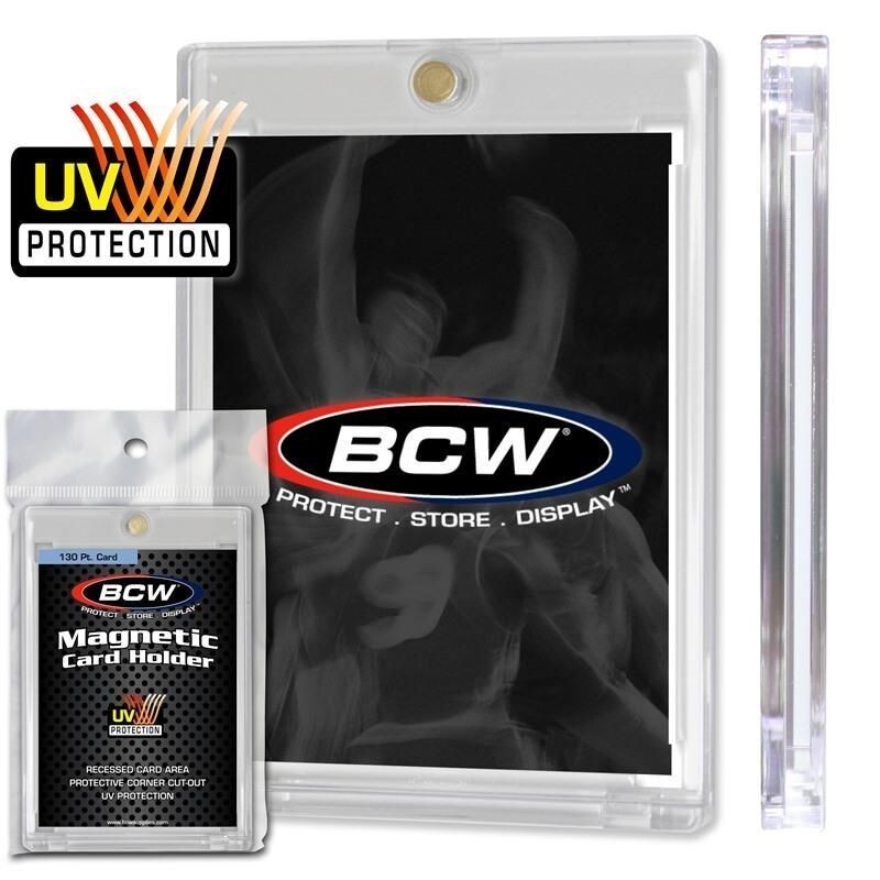 (1) 130pt BCW Magnetic Card Holder w/ UV Protection