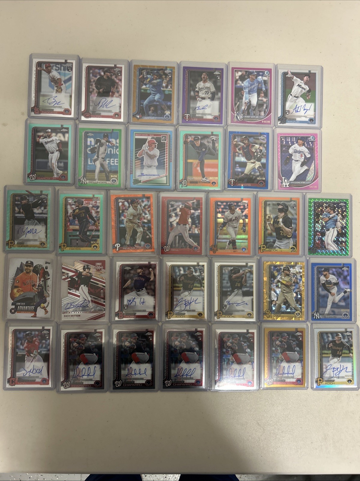 2025 Topps Chrome Baseball Cards Autos Numbered /5 /25 /50 /99
