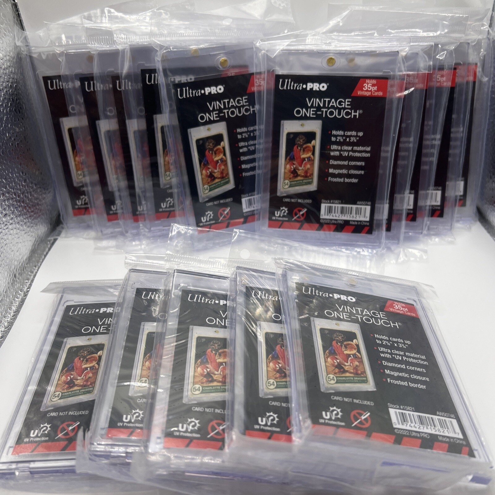 Ultra Pro VINTAGE One-Touch 35pt Point Magnetic Card Holder, lot of 15