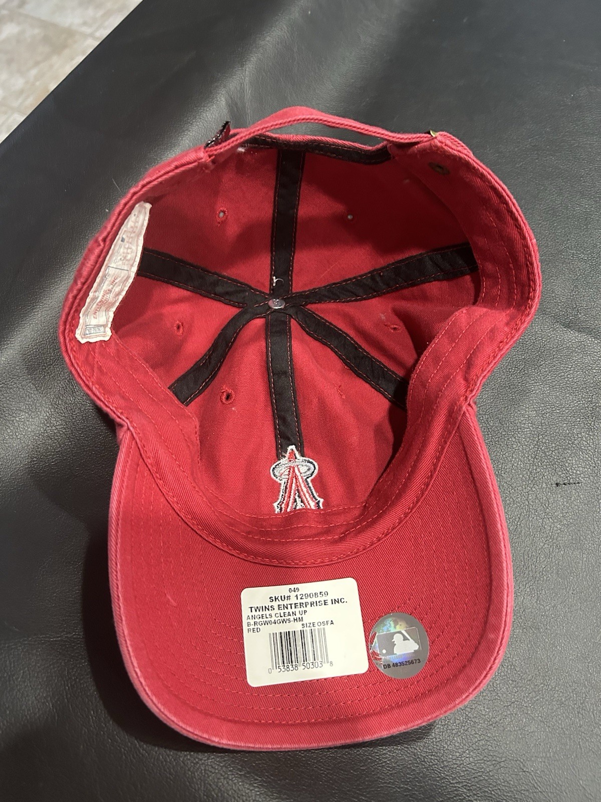 Anaheim Angles RED TWIN ENTERPRISE ADJUSTABLE MLB ANLES HAT. Never worn!
