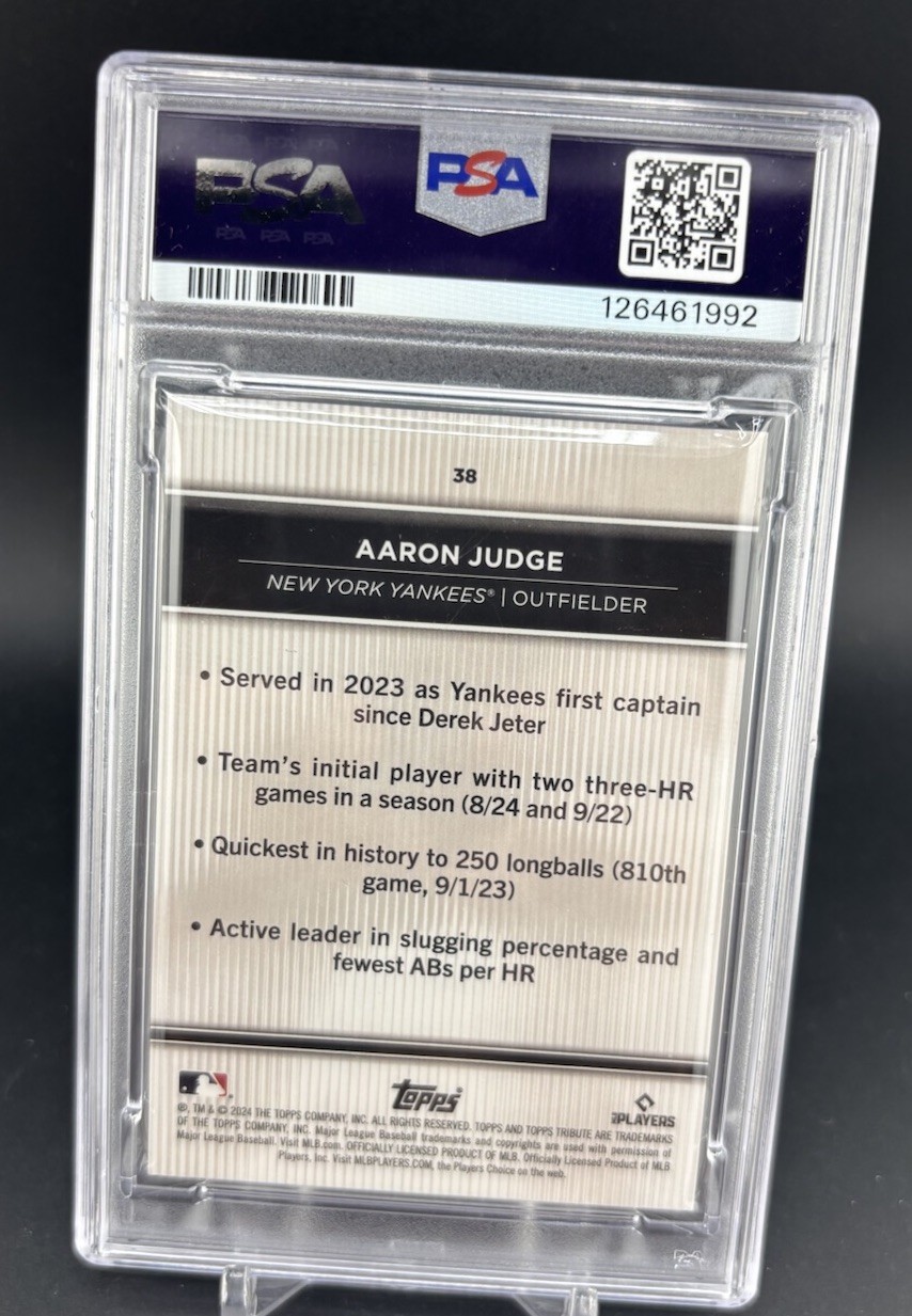 2024 Topps Tribute Aaron Judge #38 Orange /25 Psa 10 Gem Mint