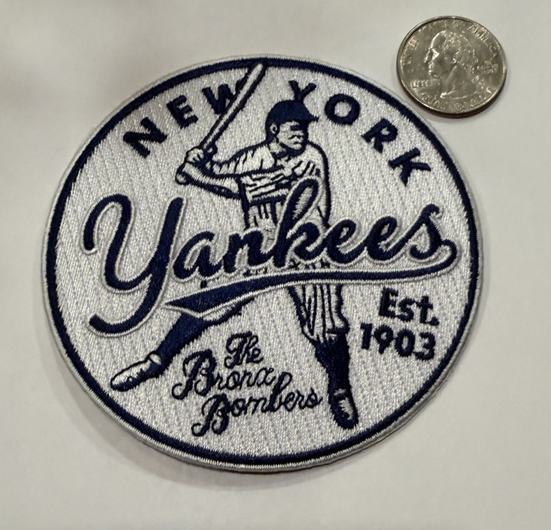 NEW YORK YANKEES Vintage Style Embroidered Iron On Patch 3.5” X 3.5” Beautiful!