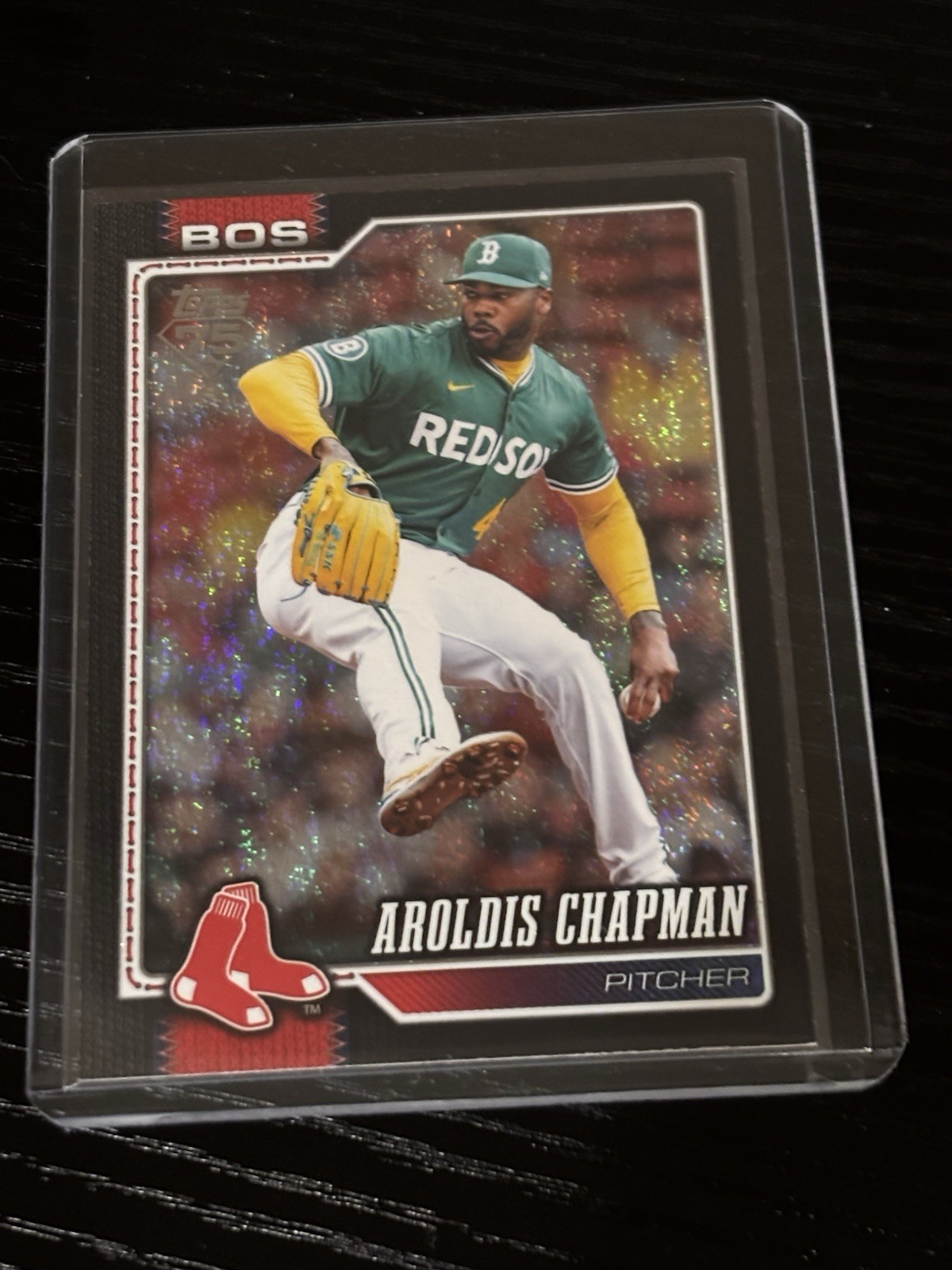 2026 TOPPS SERIES 2 AROLDIS CHAPMAN #656 Black FOIL PARALLEL 05/10 RED SOX