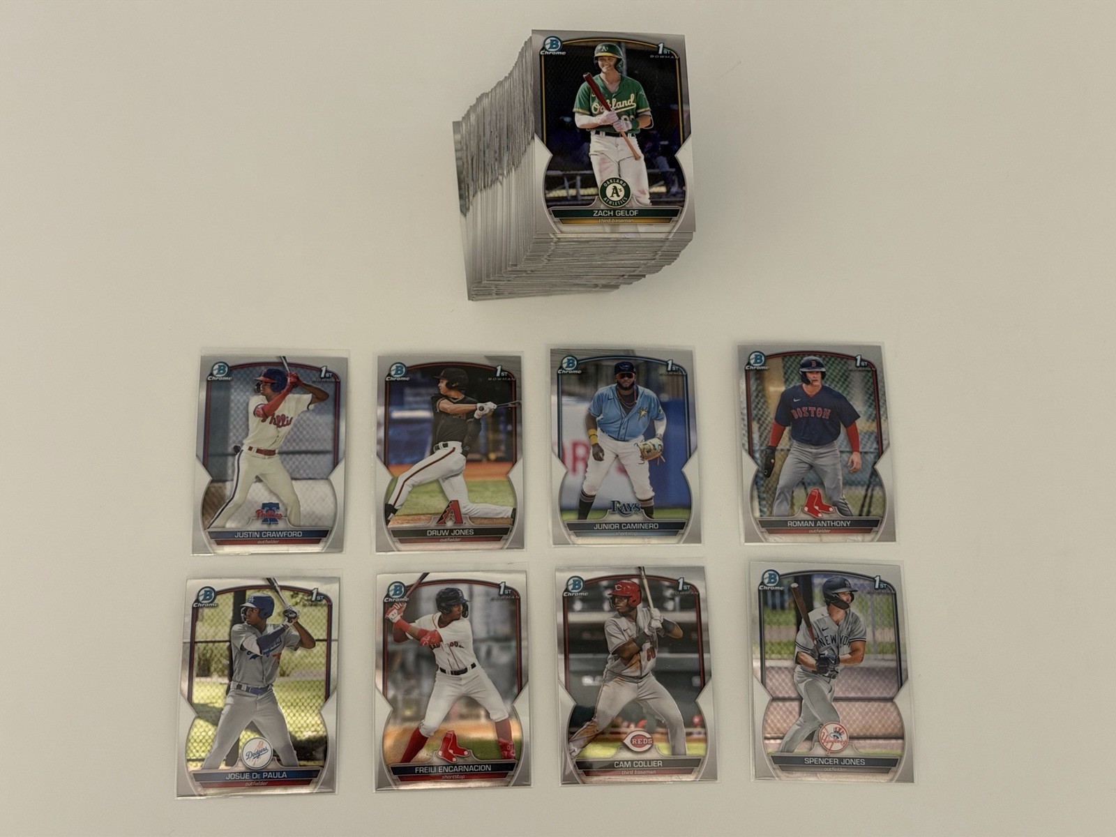 2023 Bowman Chrome Prospects #BCP-1-BCP-150 Complete Set Jones Caminero Anthony