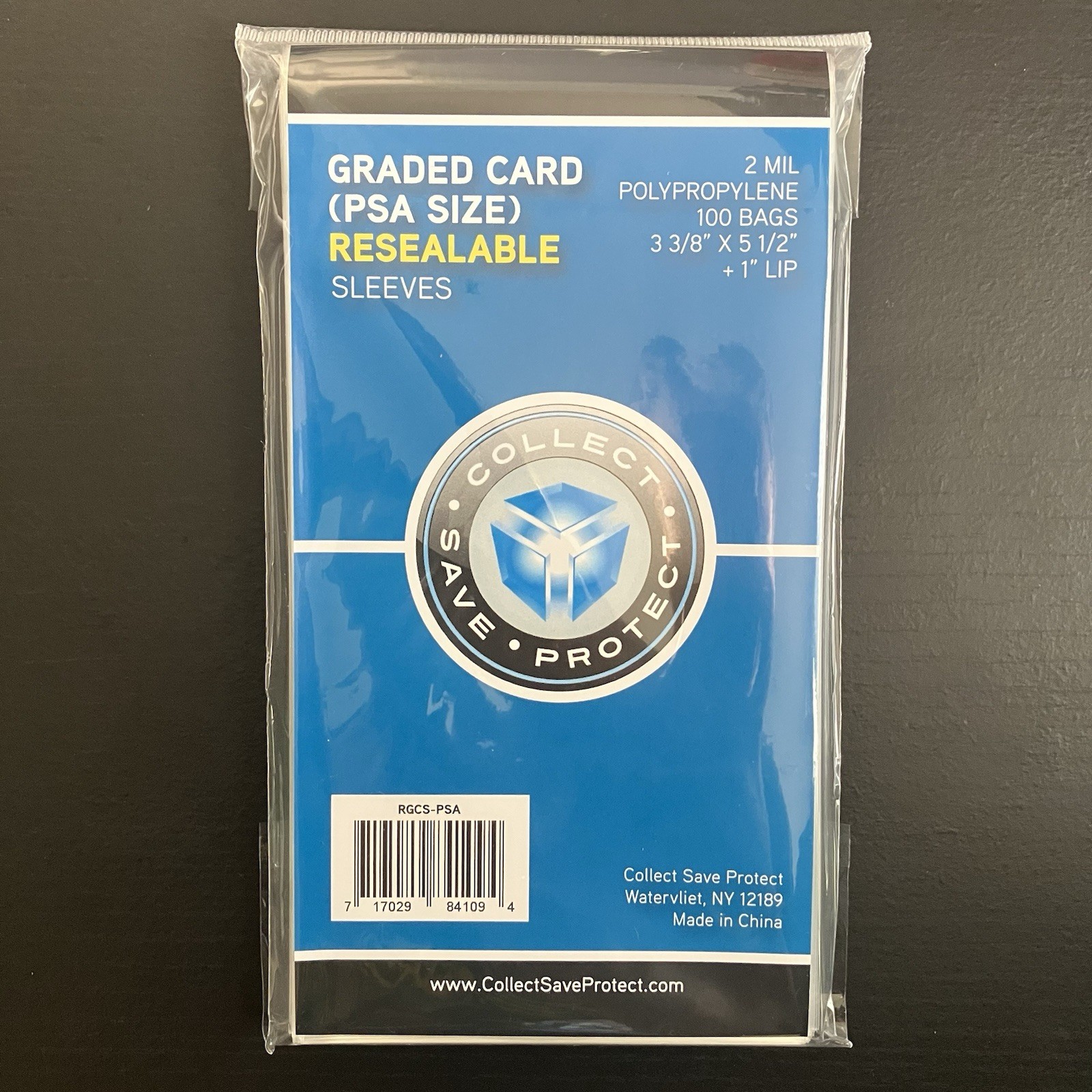 Graded Card Sleeves 100ct PSA Size Resealable Slab Bags Collect Save Protect