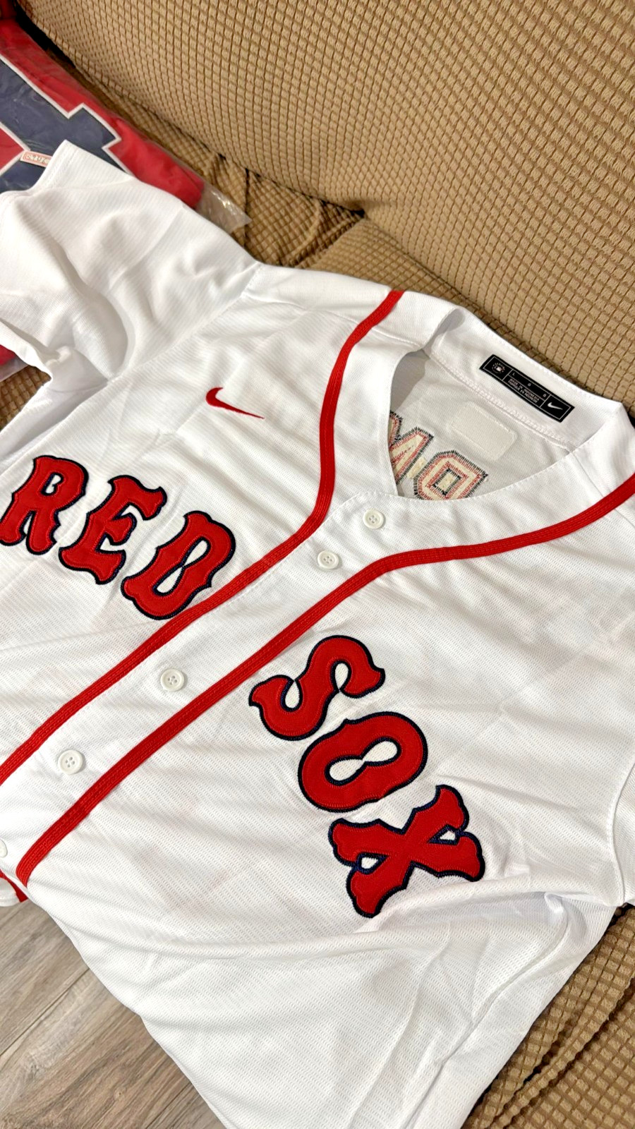 Nike Aroldis Chapman White Limited Stitched Jersey (Size M) Boston Red Sox