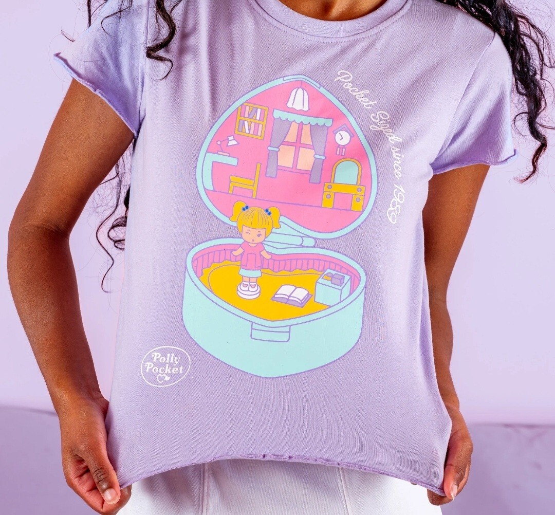 Cakeworrhy Polly Pocket Compact Heart Tee SZ L BNWT