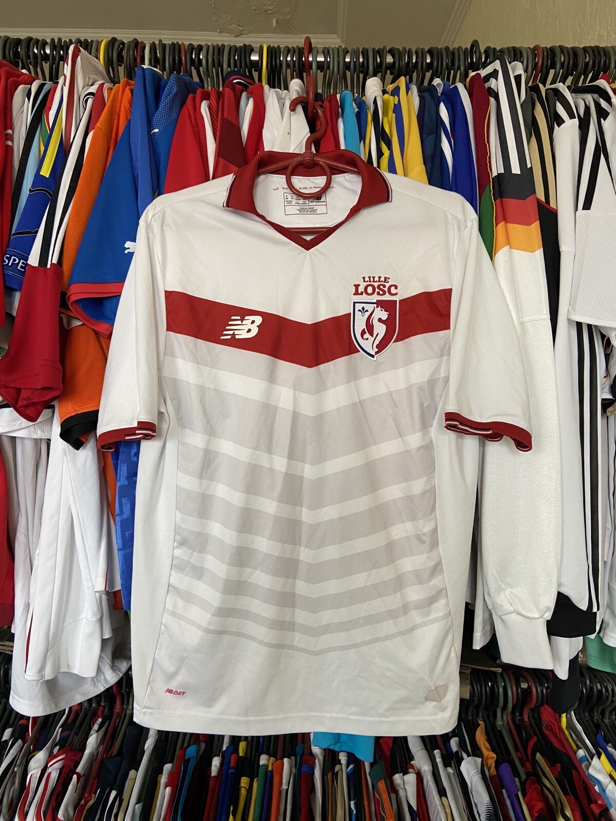LILLE LOSC 2016 2017 HOME FOOTBALL SHIRT SOCCER JERSEY NEW BALANCE MT630203 sz M