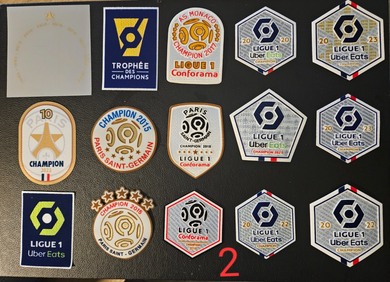 SOCCER JERSEY CHAMPIONS PATCH BADGE PSG LOSC LILLE LIGUE 1 MESSI NEYMAR MBAPPE
