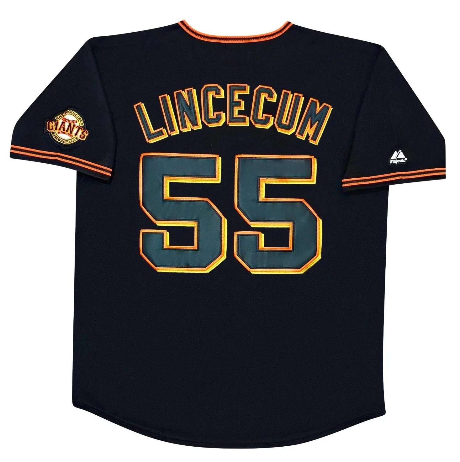 Tim Lincecum San Francisco Giants Alternate Black Jersey w/ Patch Men’s (L-XL)