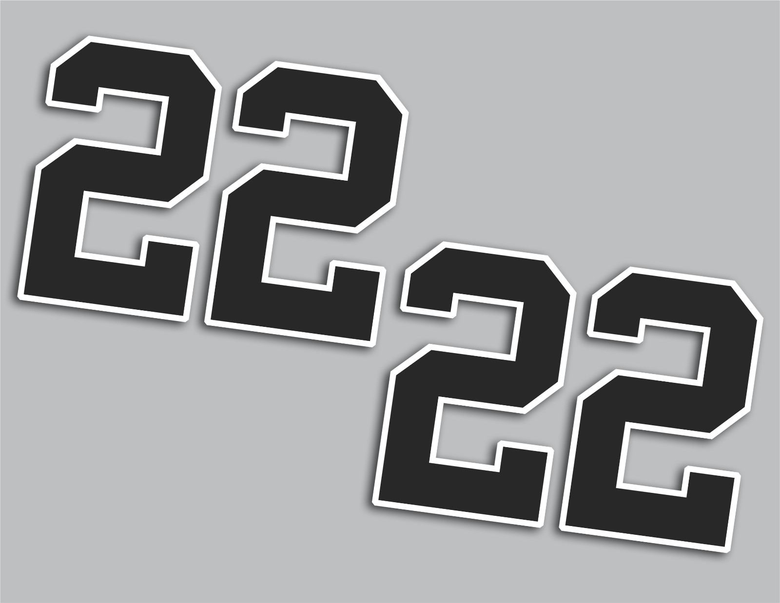 Tackle Twill Pro Cut Football Hockey Sleeve Number Pairs Uniform Jersey Not Sewn