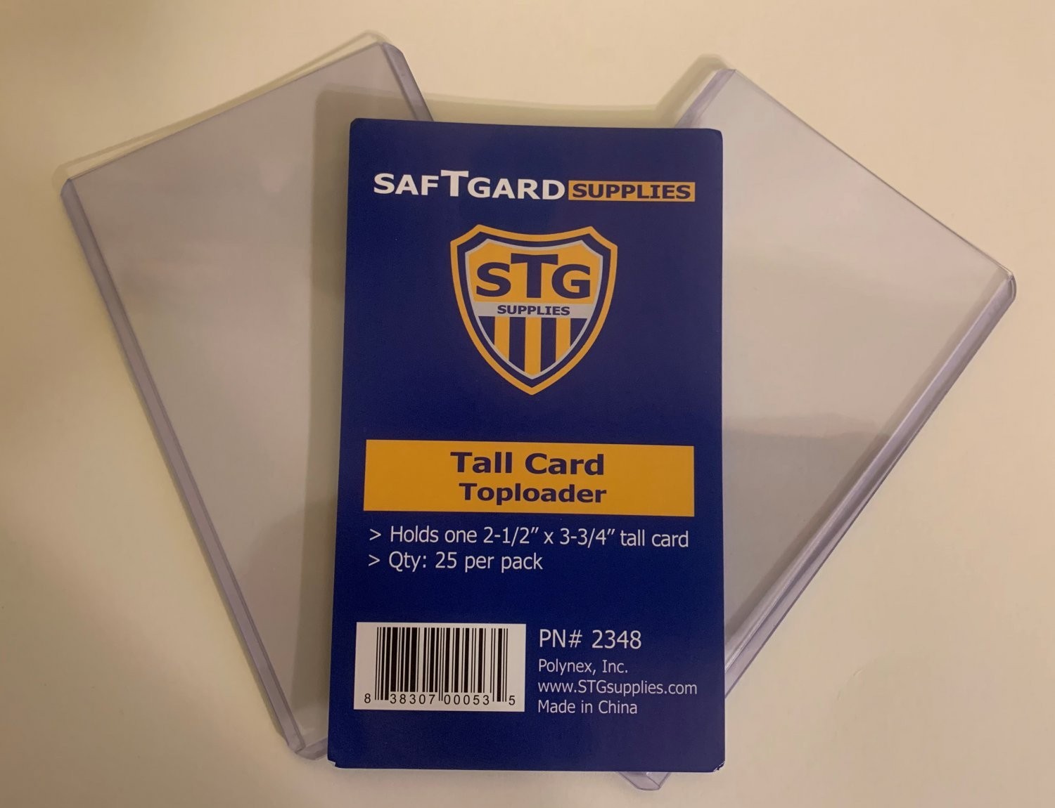 2 Loose STG Tall Card Top Loaders Card Holder 2 1/2 x 3 3/4