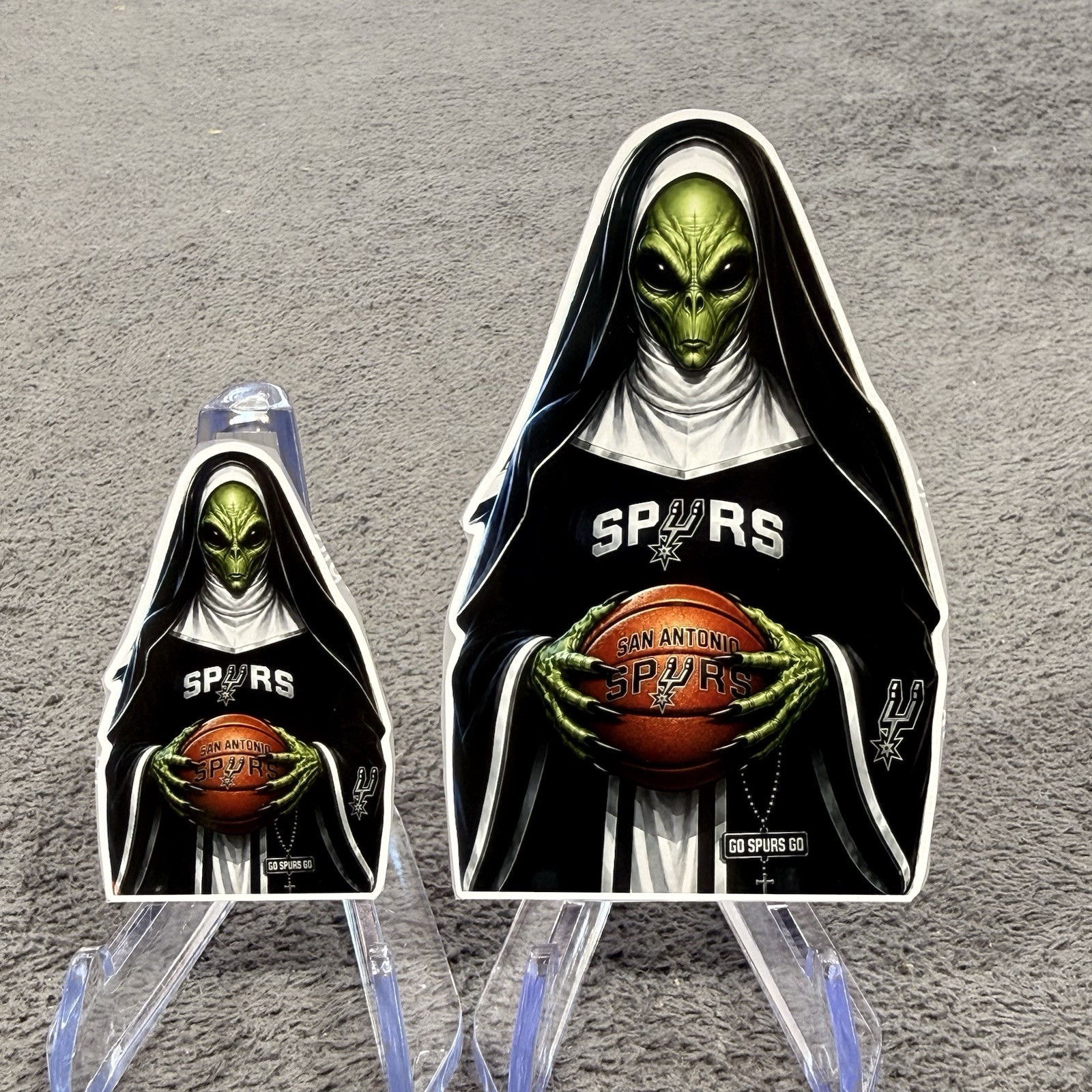 2 San Antonio Spurs Nun Victor Wembanyama NBA Basketball Sticker Decal Alien Art