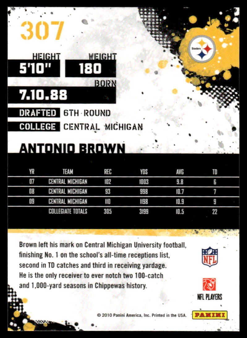 2010 Score #307 Antonio Brown