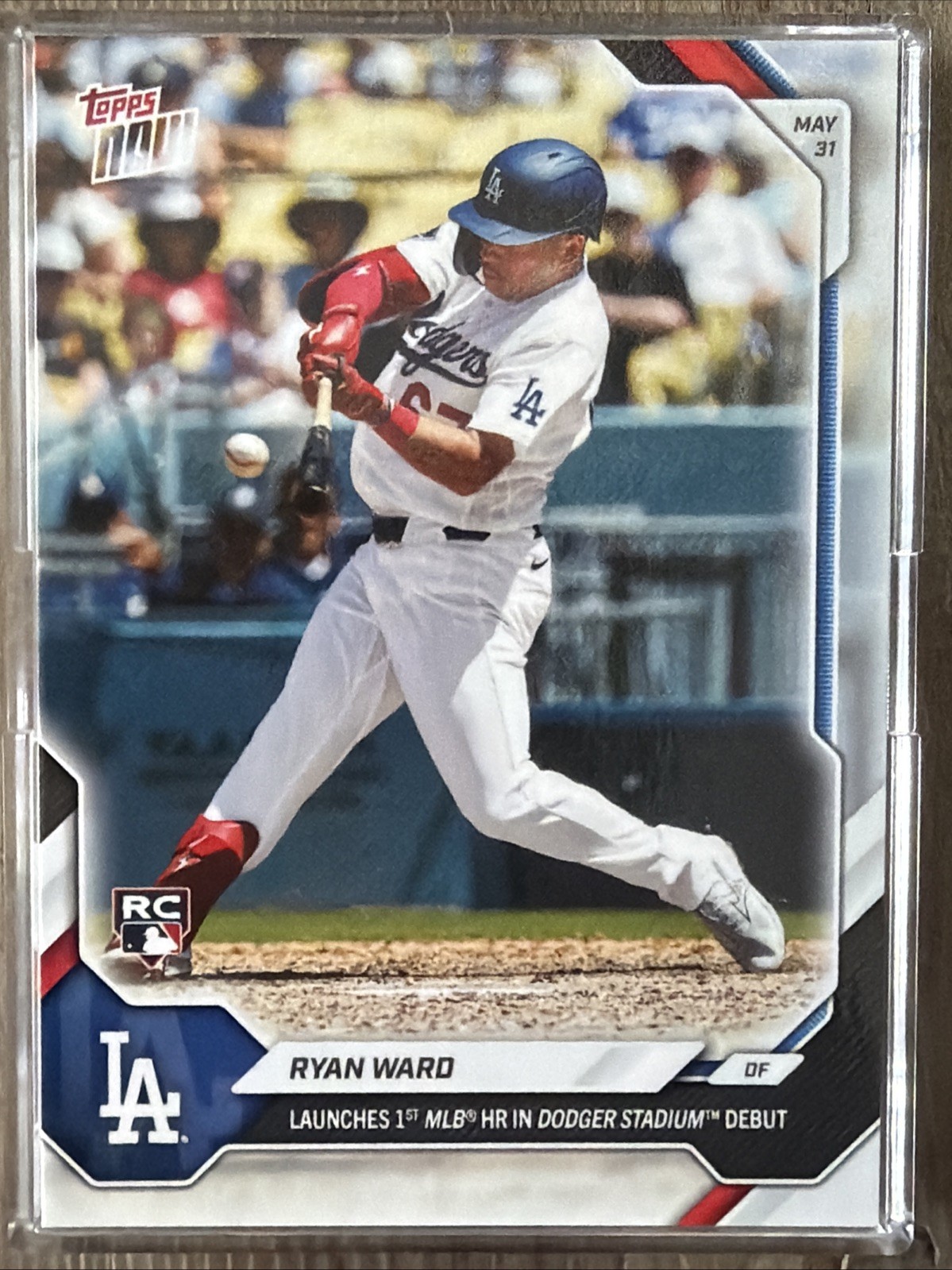 2026 Topps Now Ryan Ward #276 Launches 1st MLB HR Dodger Stadium Debut RC