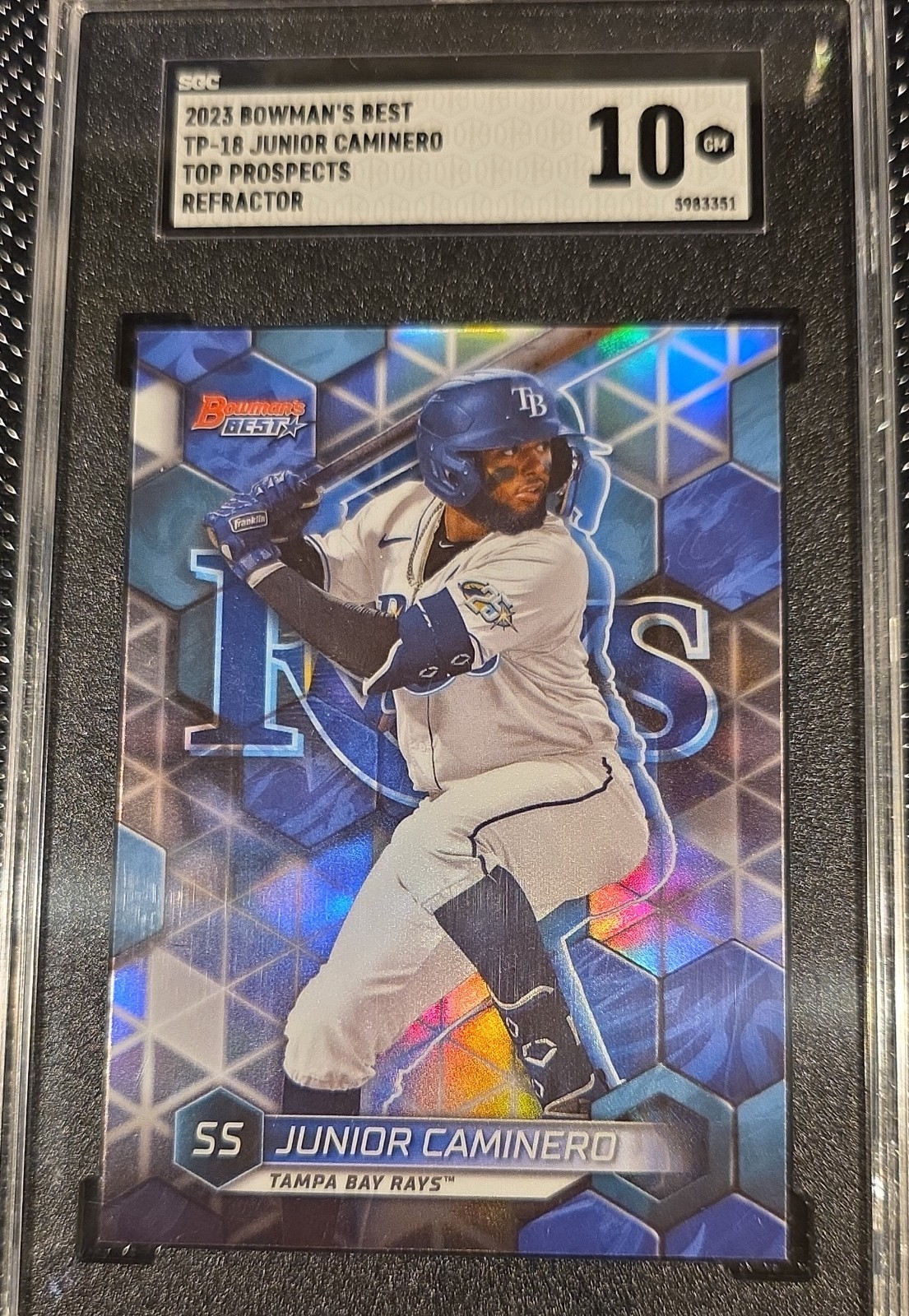 2023 Bowman’s Best – Top Prospects Junior Caminero #TP-18 Refractor (RC)
