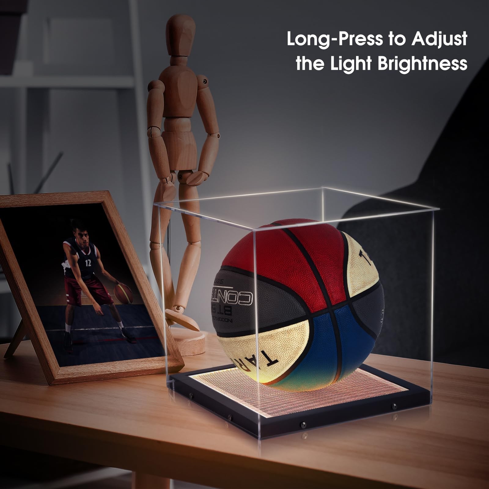 Basketball Display Case with Light Clear Acrylic Basketball Display , Display…