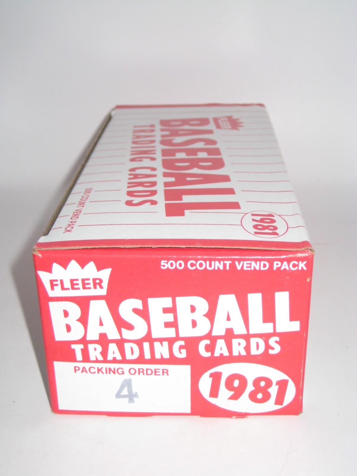 1981 FLEER BASEBALL VENDING BOXES 1-4, 500 COUNT EACH- RARE FREE SHIPPING!